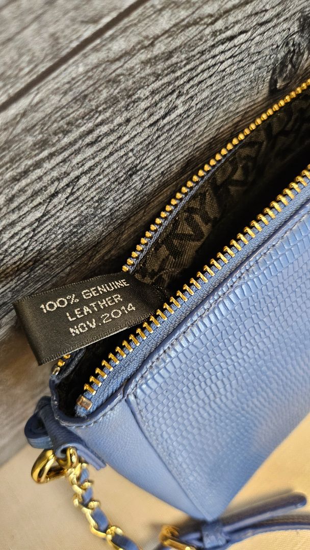 DKNY Blue Leather Bag (28cmx16x5cm