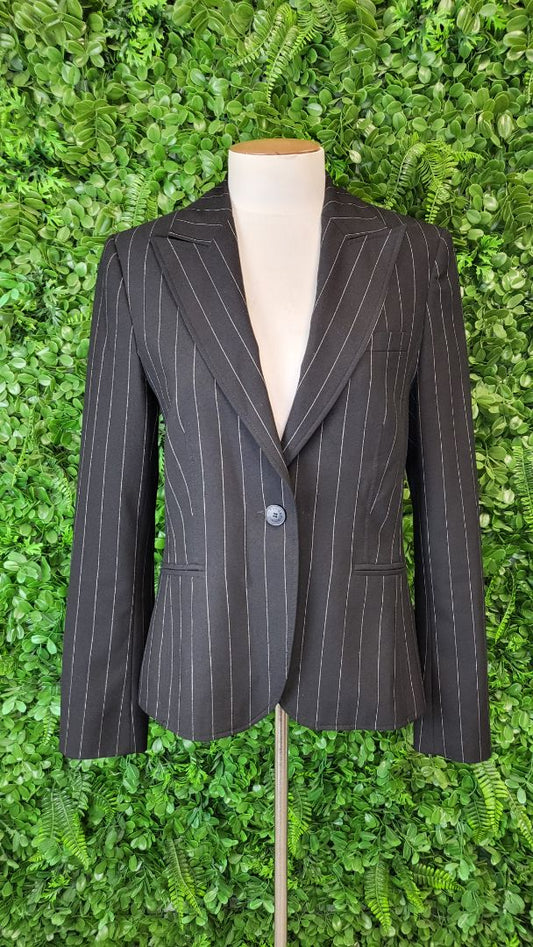 WE Fundamentals Black Pinstripe Blazer (10)