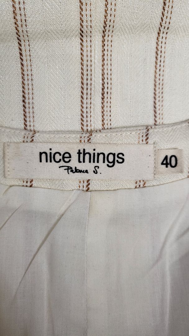 Nice Things Cream Linen Vest (10)