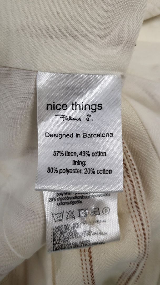 Nice Things Cream Linen Vest (10)