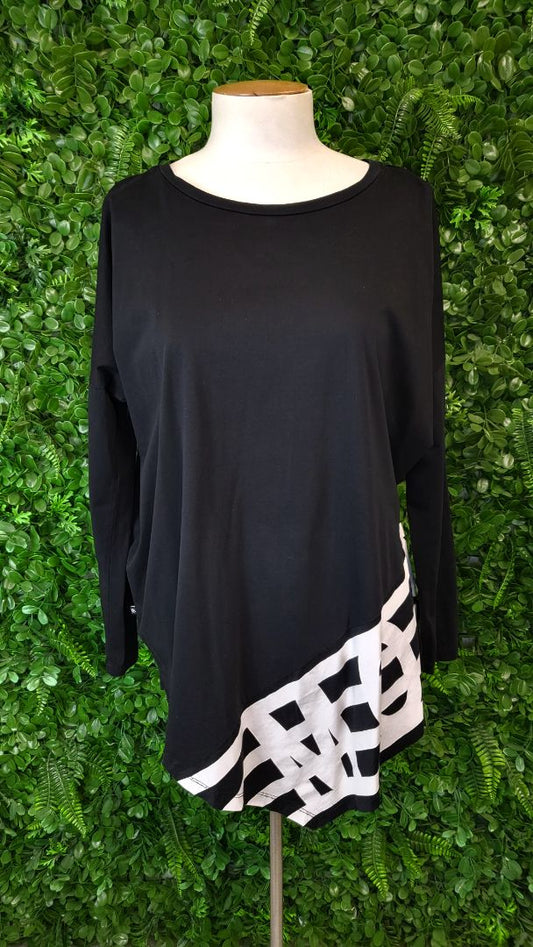 Moochi Black Asymmetrical Top (10-12)