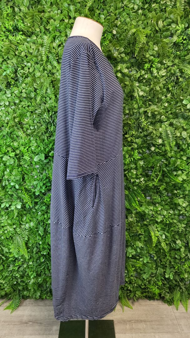 Tirelli Navy Diagonal Dress (16)