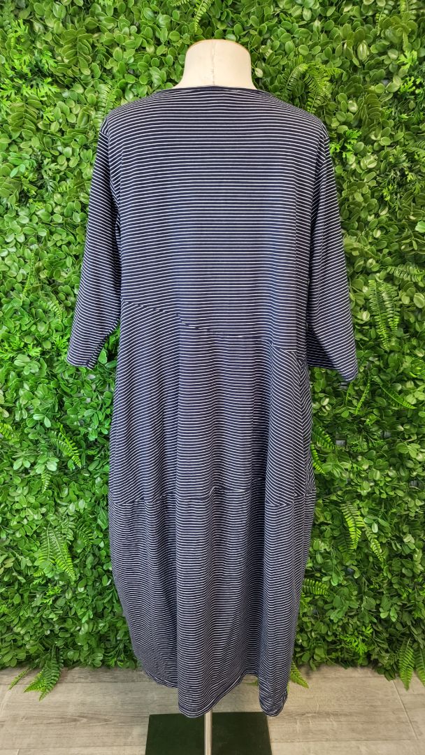 Tirelli Navy Diagonal Dress (16)