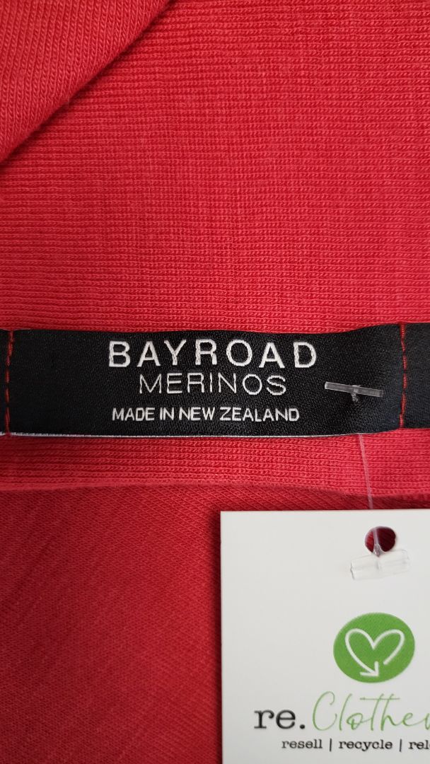 Bayroad Red Merino Poncho (OSFM)