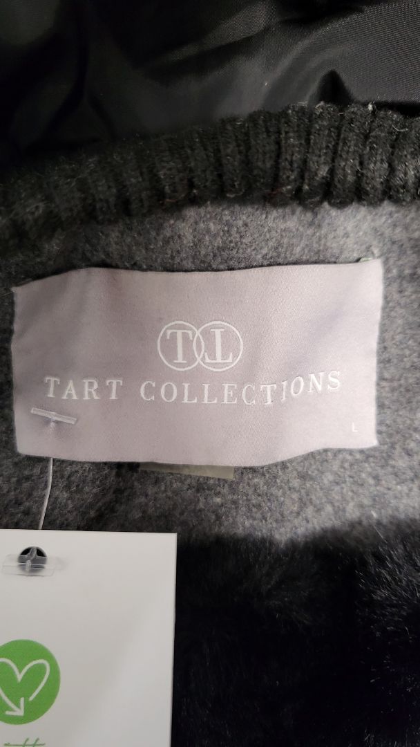 Tart Collections Black/Grey Faux Fur Lined Vest (12)