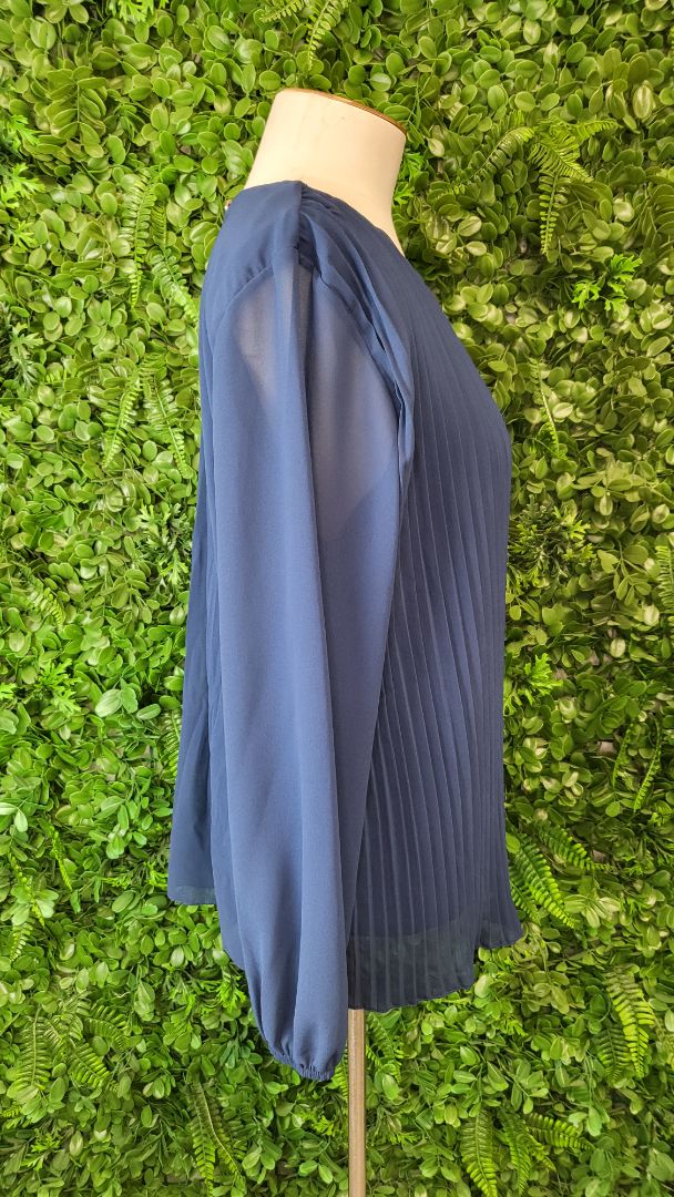 Modissima Dark Blue Pleated Top (14)