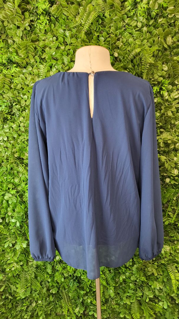 Modissima Dark Blue Pleated Top (14)