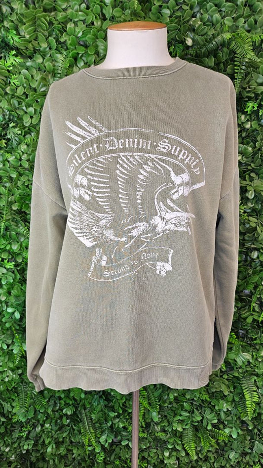 Silent Theory Vintage Green Sweat (8)