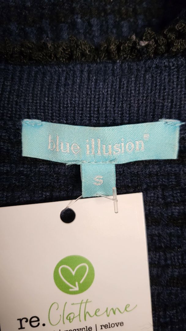 Blue Illusion Navy Textured Knit Jacket (10)