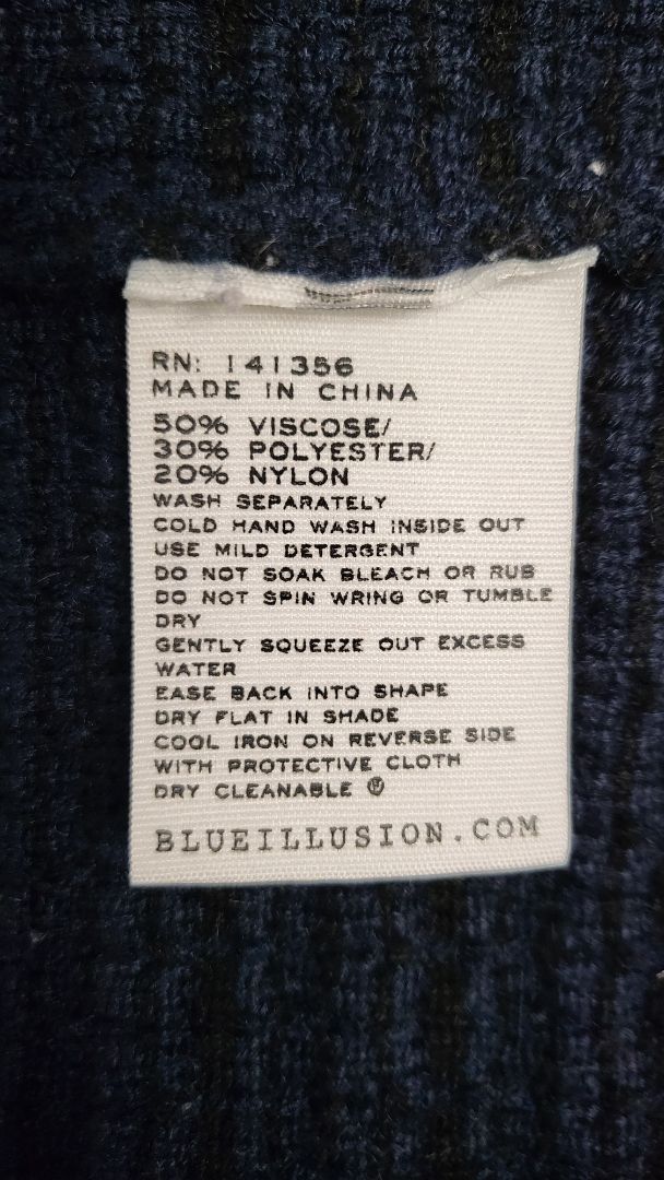 Blue Illusion Navy Textured Knit Jacket (10)