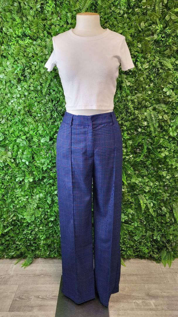 Hansen & Gretal Blue Check Pant (14)