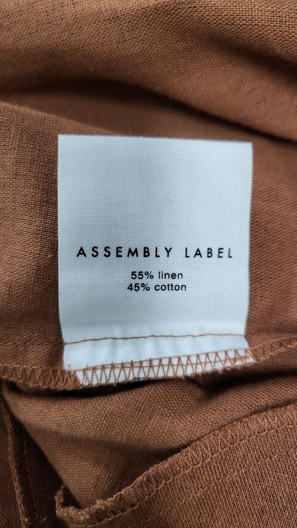 Assembly Label Terracotta Linen Blend Jumpsuit BNWT (14)