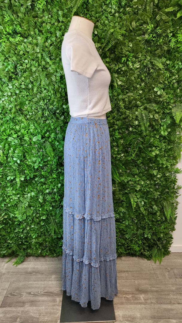 Max Blue Floral Skirt (6-8)