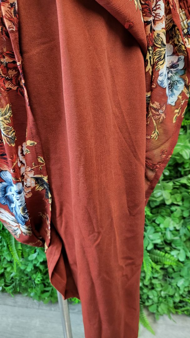 Springfield Brown Floral Dress (8)