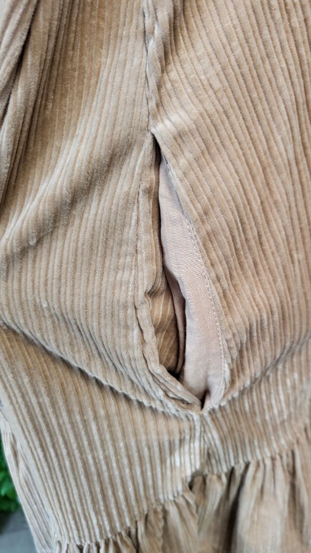 French Connection Caramel Cord Dress (8-10)