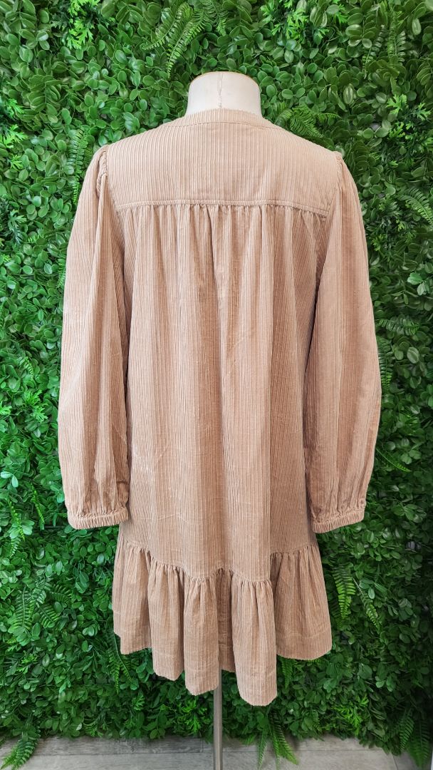 French Connection Caramel Cord Dress (8-10)