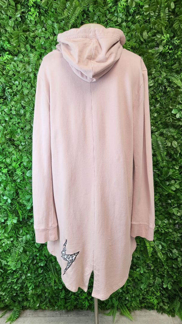 Little White Lie Blush Pink Hoodie Cardi Sweat (8)