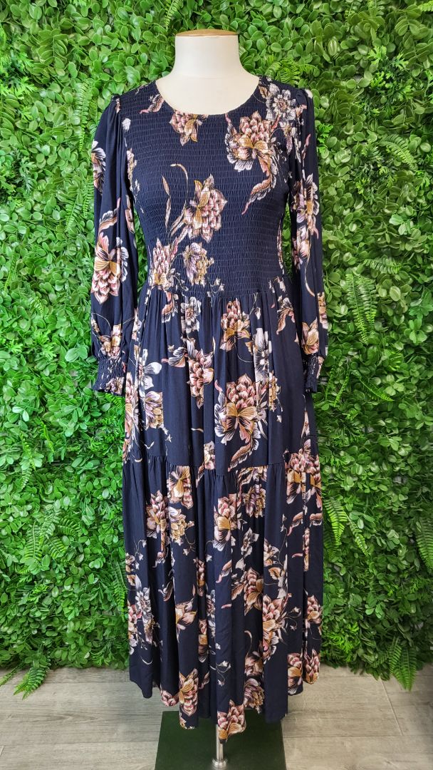Foil Navy Maxi Dress (8)