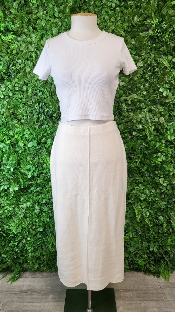 Zara Cream Knit Skirt BNWT (12)