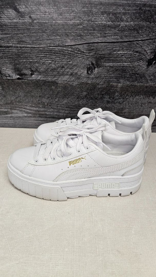 Puma White Leather Sneakers (36)