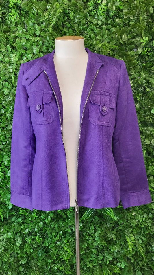 Stitches Australia Purple Faux Suede Jacket (10)
