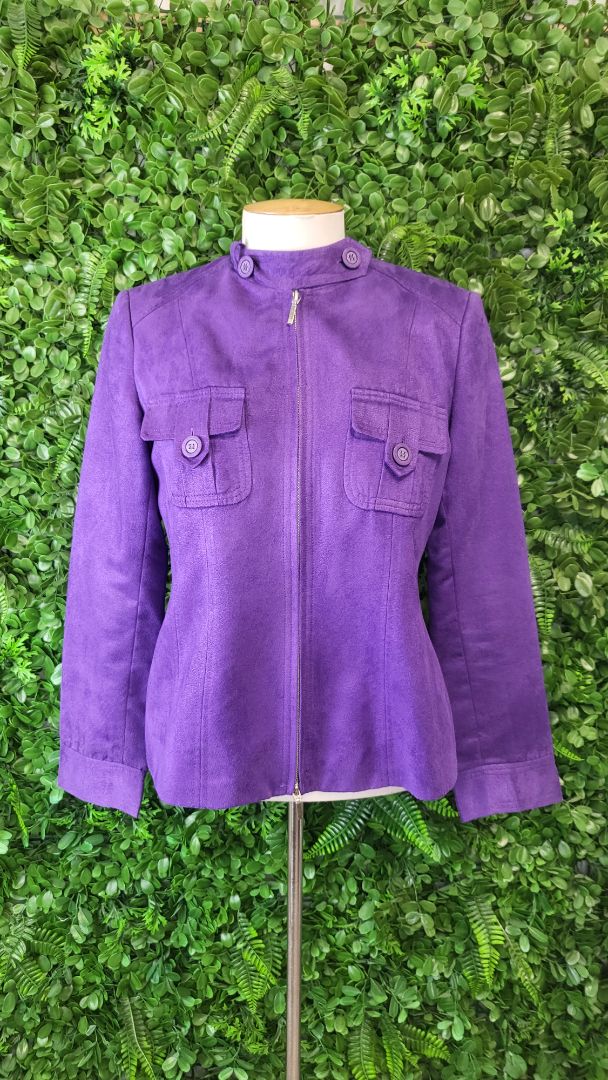 Stitches Australia Purple Faux Suede Jacket (10)