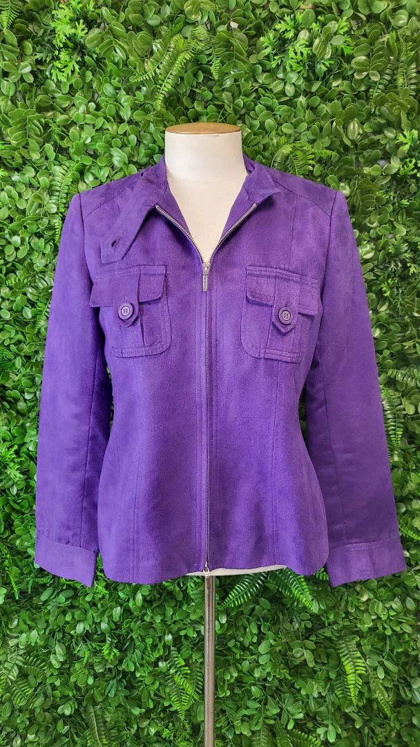 Stitches Australia Purple Faux Suede Jacket (10)