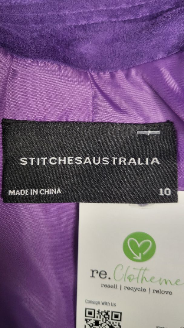 Stitches Australia Purple Faux Suede Jacket (10)