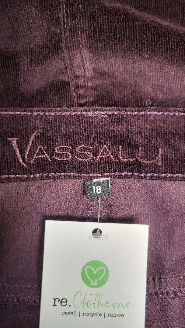Vassalli Grape Cord Skirt Aubergine
