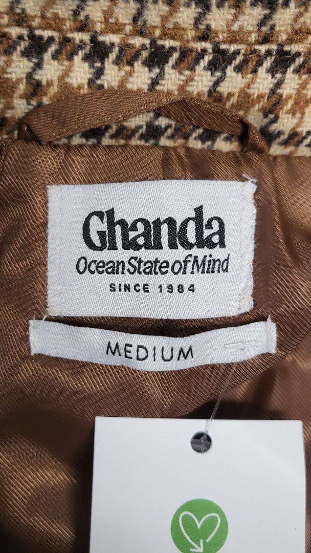 Ghanda Brown Houndstooth Coat (14-16)