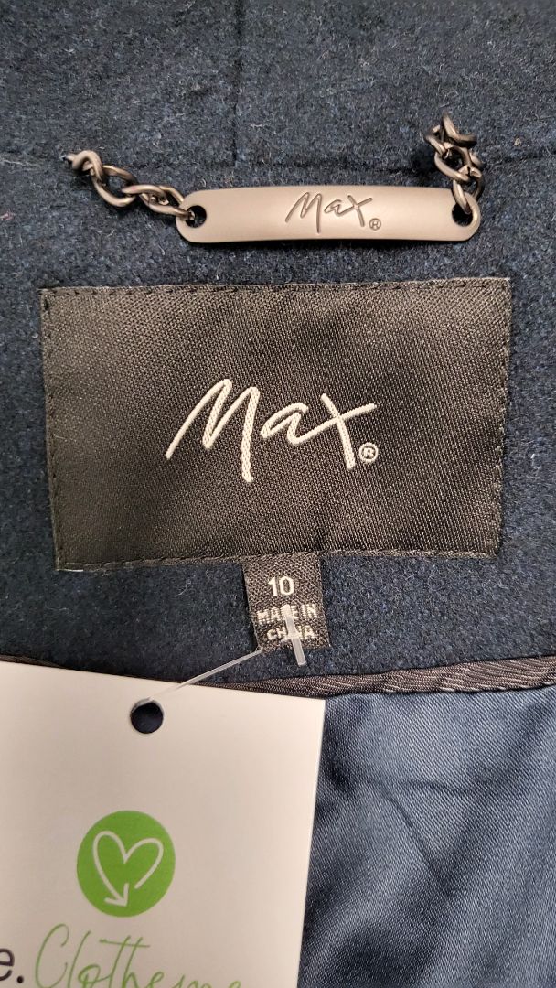 Max Petrol Blue Wool Blend Coat (10)