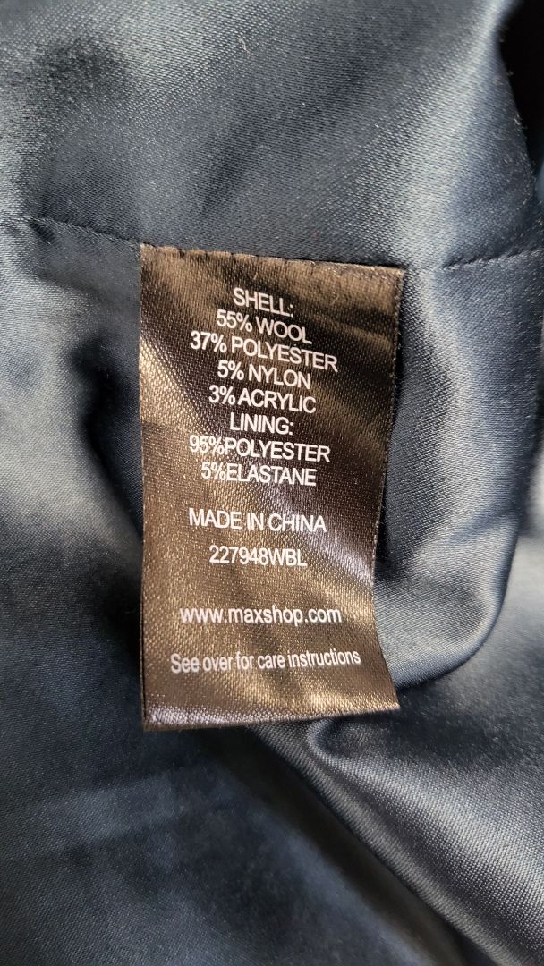 Max Petrol Blue Wool Blend Coat (10)