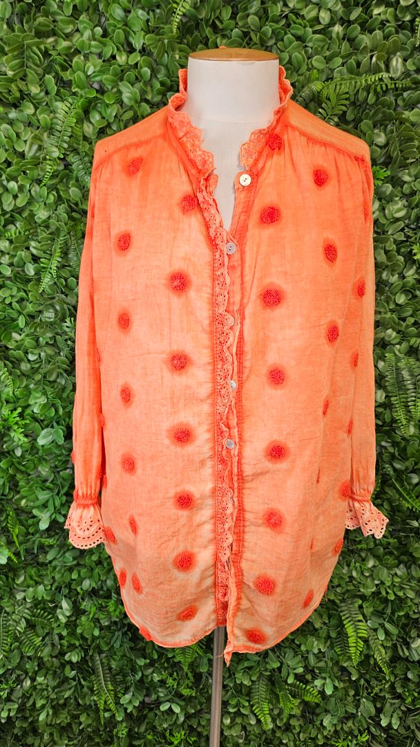 Momento Orange Long Sleeve Blouse (12)