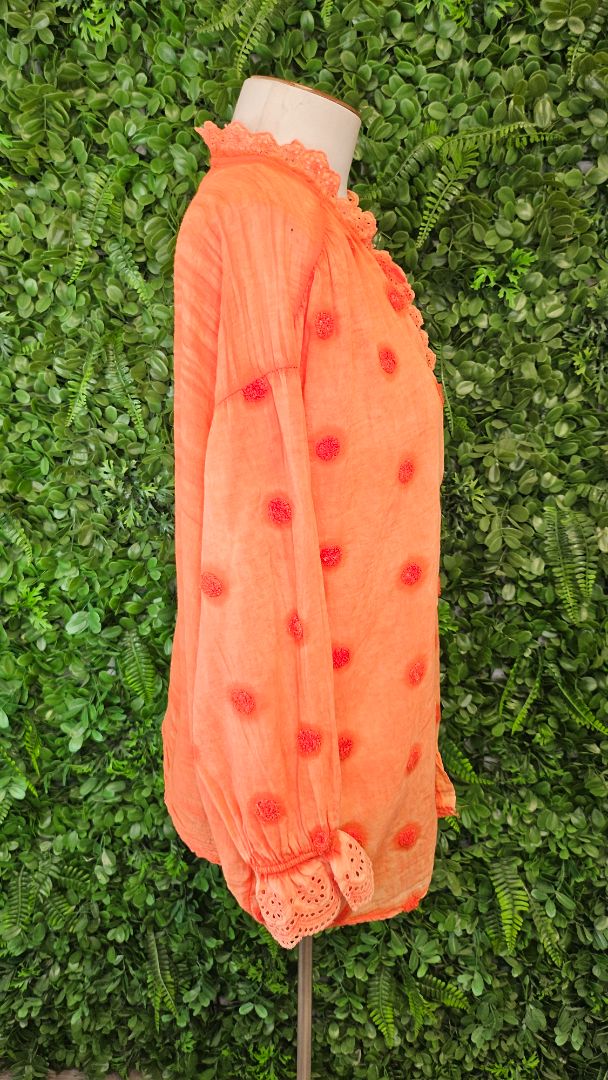 Momento Orange Long Sleeve Blouse (12)