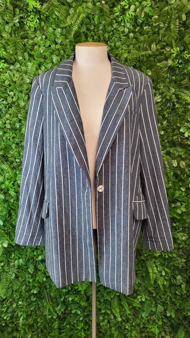 Moss Blue Pin Stripe Blazer (18)