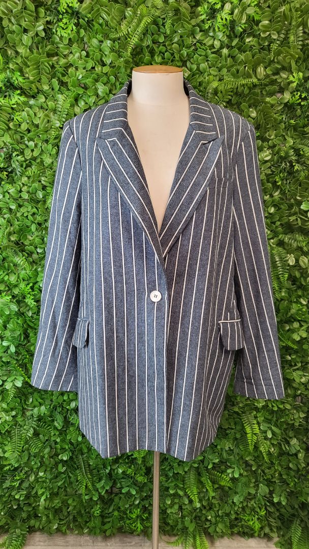 Moss Blue Pin Stripe Blazer (18)