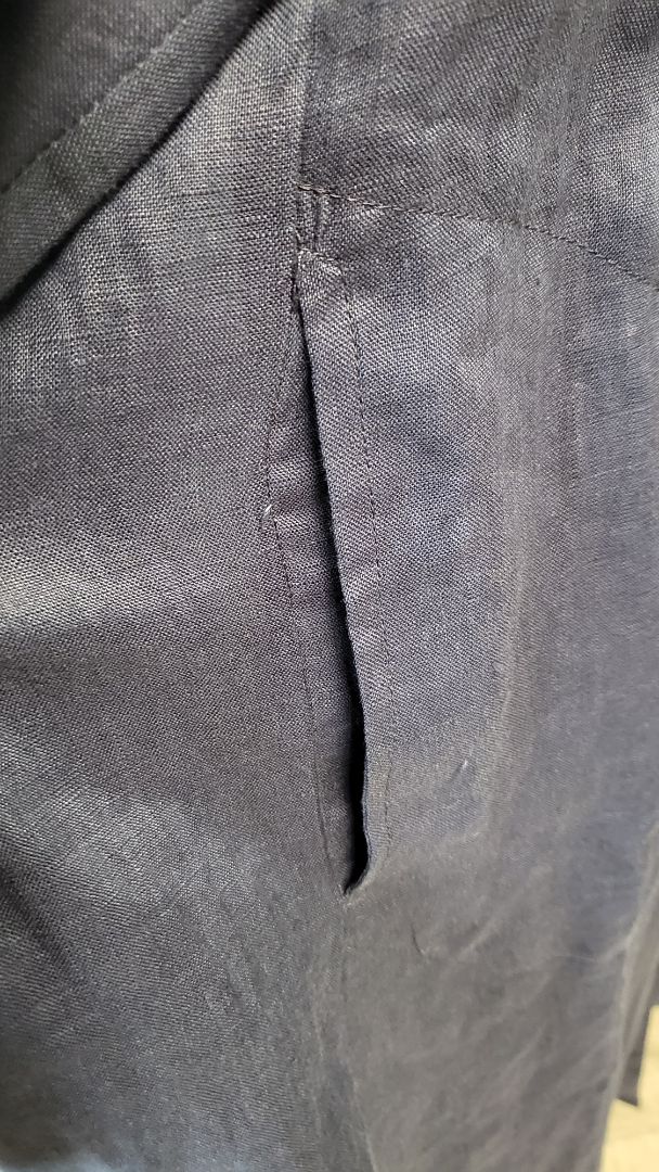 Lordship Linen Navy Linen Shirt Dress (12)