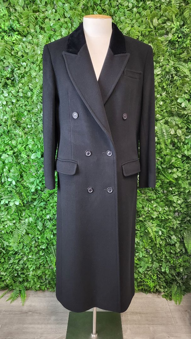 Unknown Black Cashmere/Wool Coat (8)