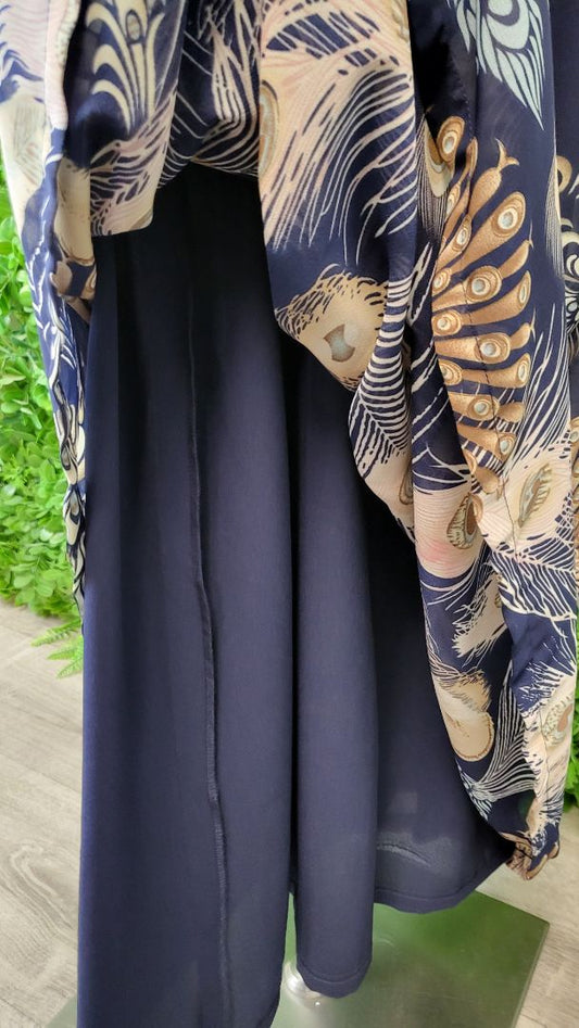 Yaly Couture Print Peacock Skirt (8-10)