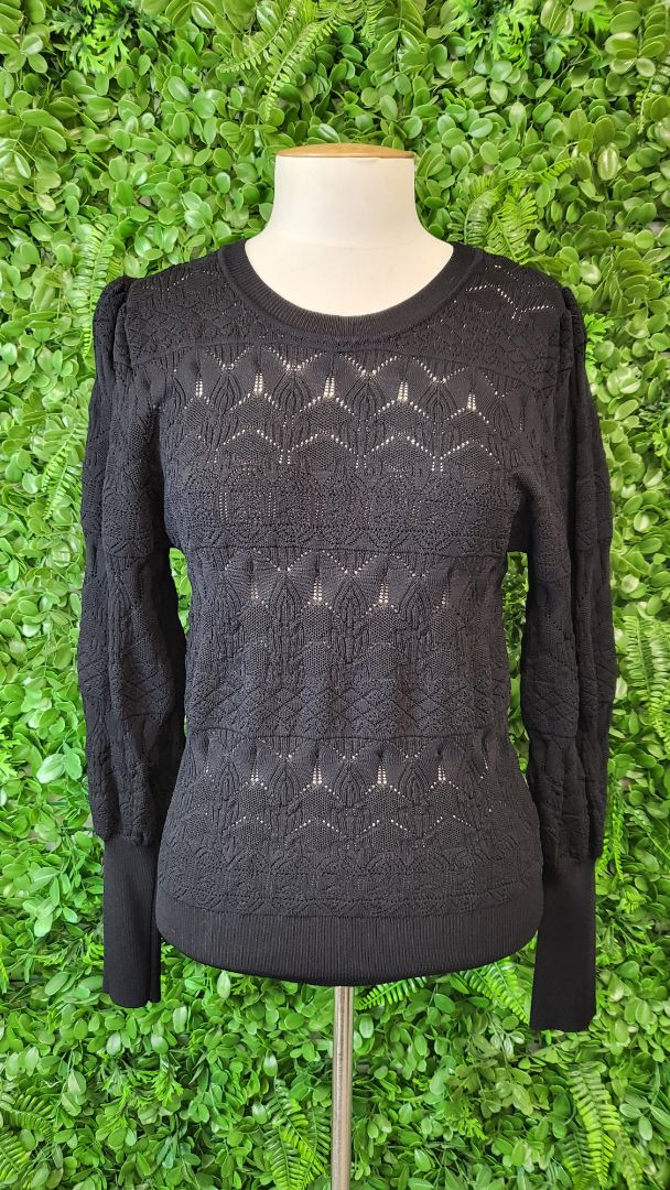 Decjuba Black Lace Knit Jumper (12)