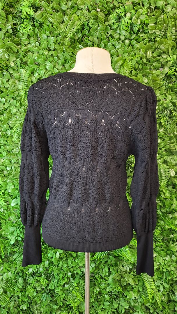 Decjuba Black Lace Knit Jumper (12)