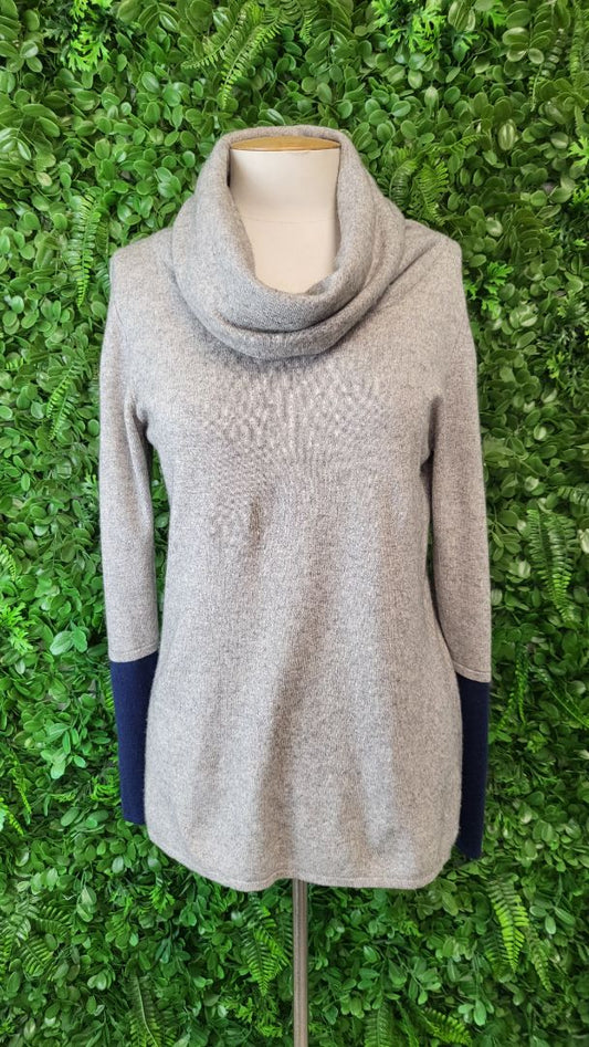 Terra Blu Grey Cowl Neck Knit (10)