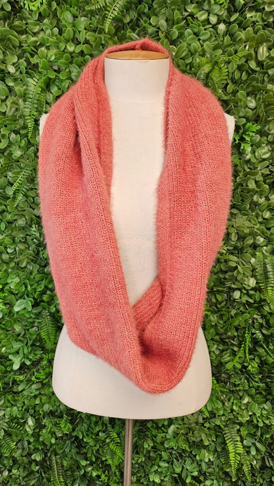 Unknown Coral Infinity Scarf