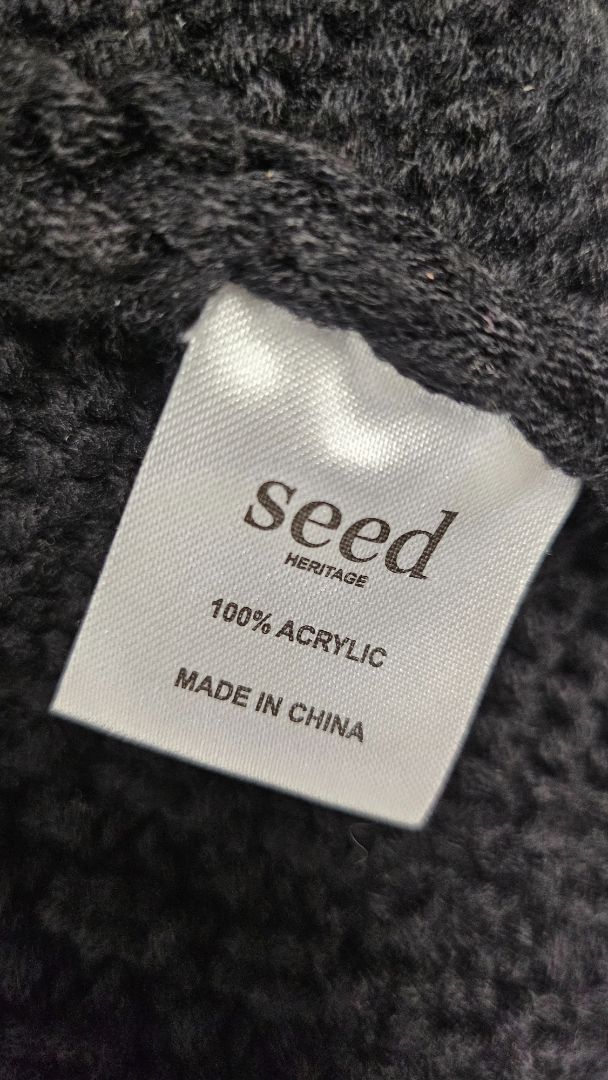 Seed Black Poncho Wrap (OSFM)