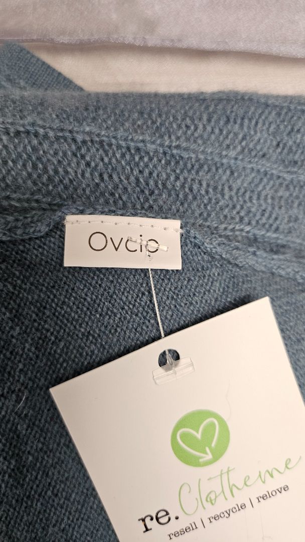 Orico Blue/grey Cashmere Knit Cardi BNWT (OSFM)