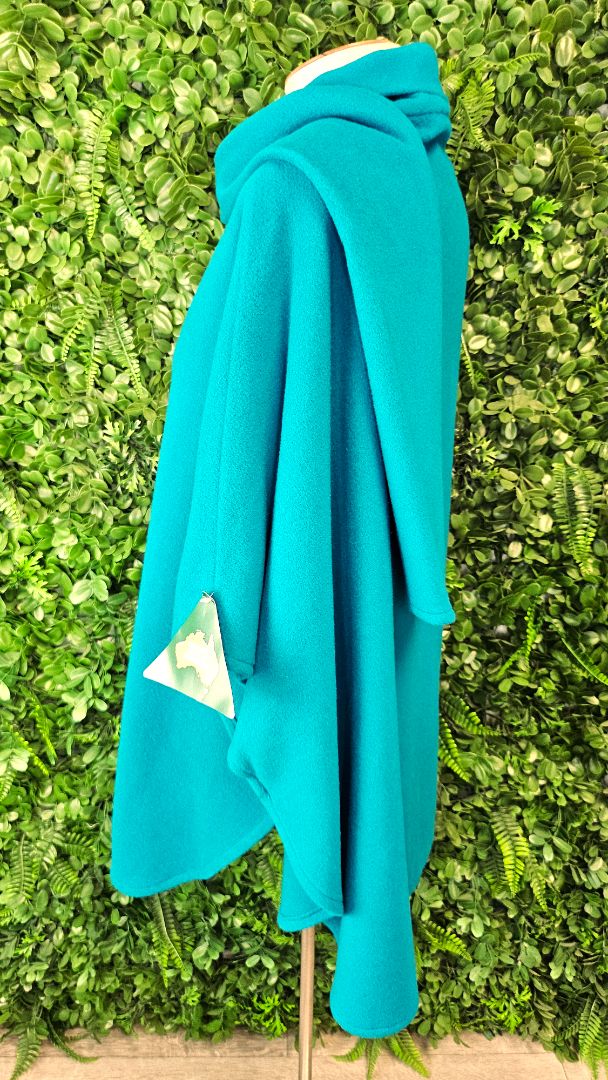 Michelle Aqua Cashmere/Wool Wrap (OSFM)
