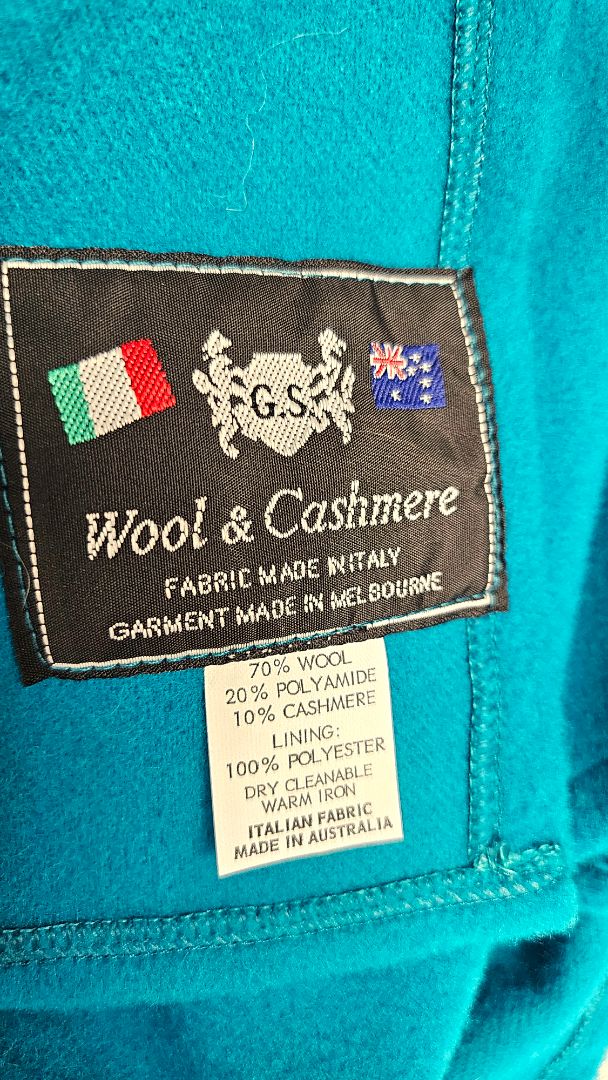 Michelle Aqua Cashmere/Wool Wrap (OSFM)