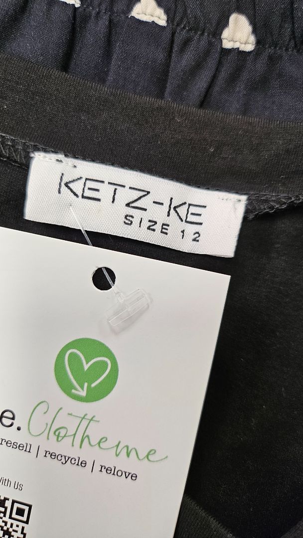 Ketz-ke Black Contrast Sleeve Top (12)
