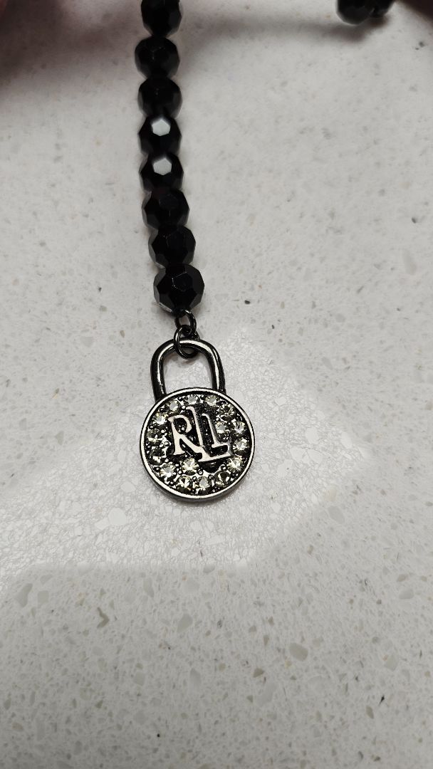 Ralph Lauren Black Jet-Black Bead Necklace