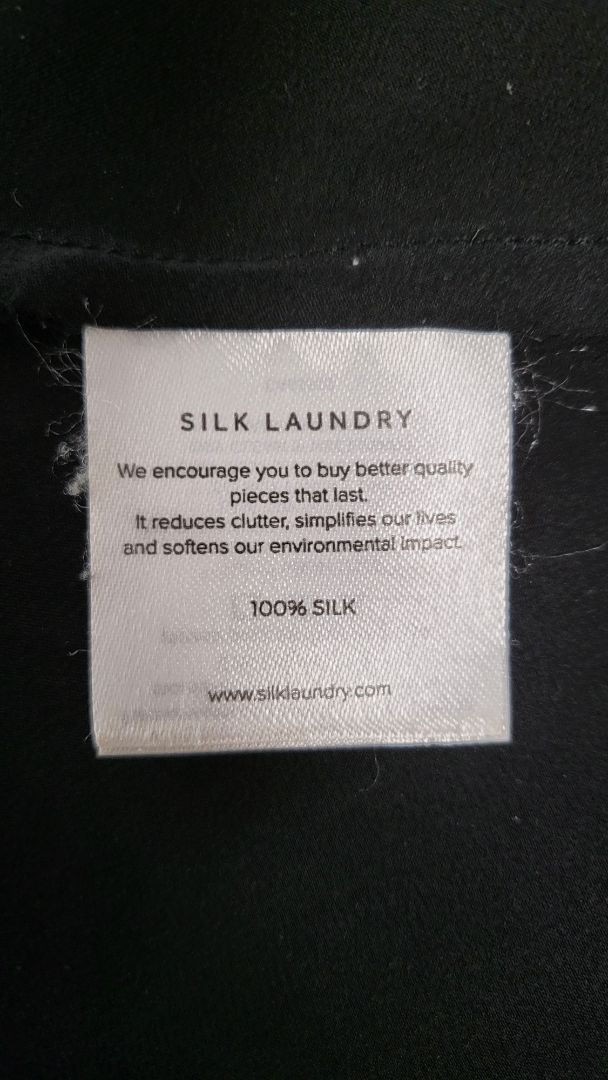 Silk Laundry Black Bias Cut Silk Skirt (12)